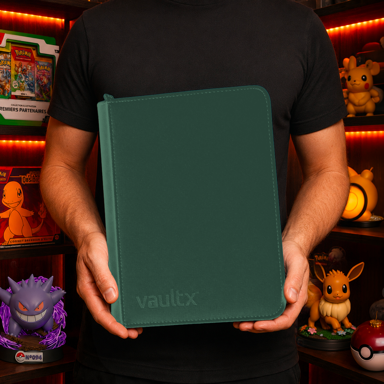 Binder Vault X Exo-Tec Zip Forest Green — classeur zippé 360/480 cartes Pokémon
