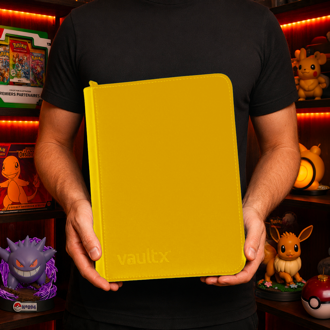 Binder Vault X Exo-Tec Zip Sunrise Yellow — classeur zippé 360/480 cartes Pokémon